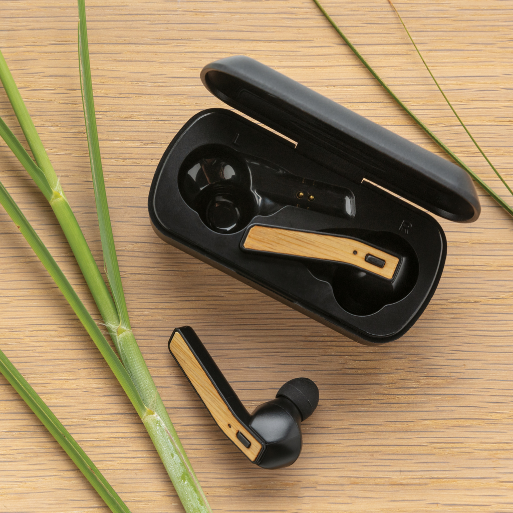 Auriculares inalámbricos personalizados Bamboo  TWS en estuche